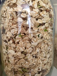 glass jar homemade muesli